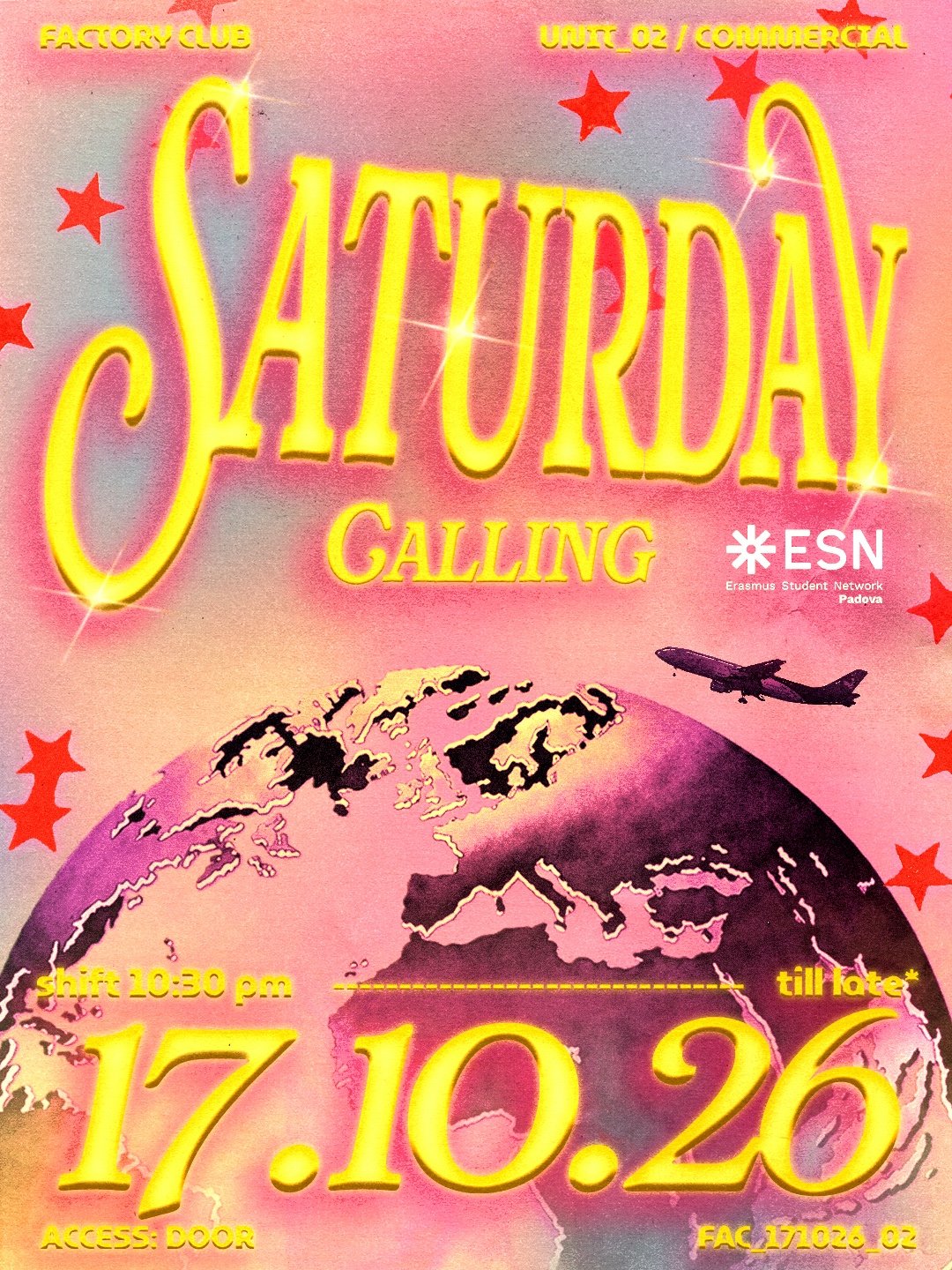 SATURDAY CALLING ESN